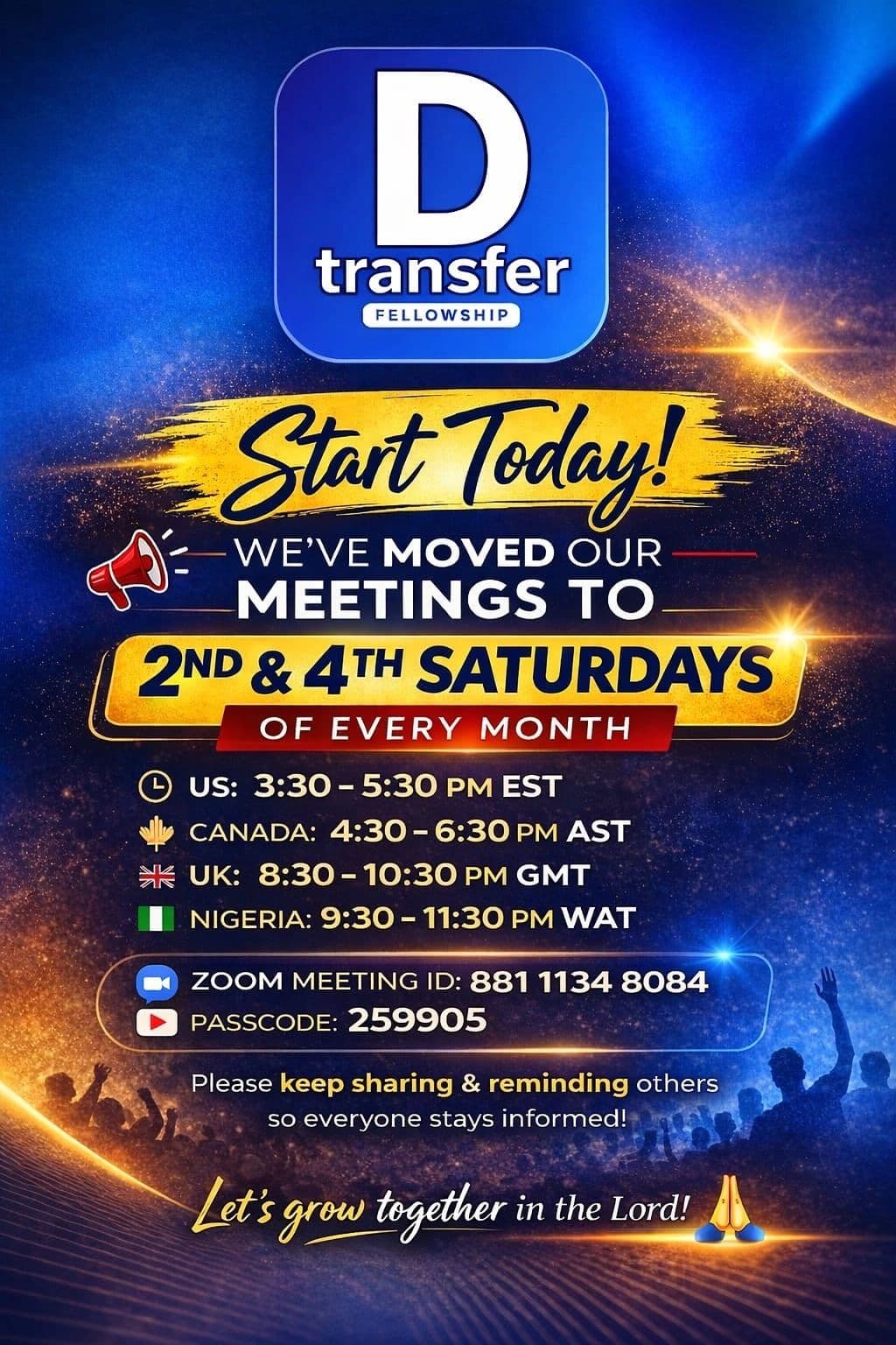 Meeting schedule